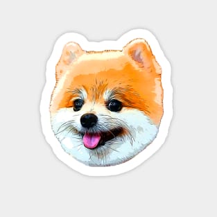 Pomeranian Mega Cute Cartoon Head Sticker